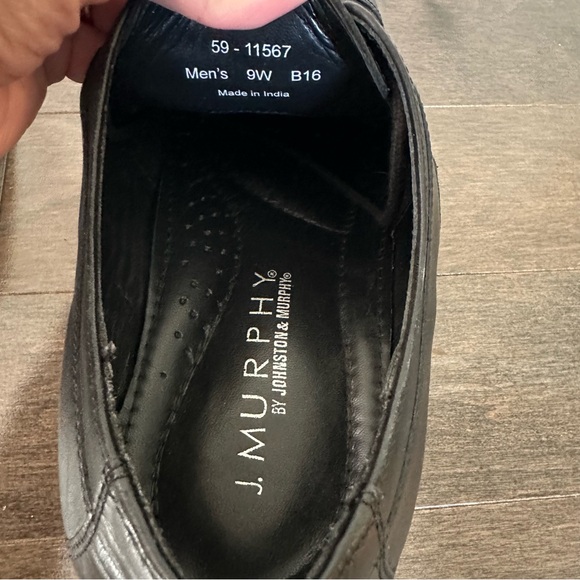 J. Murphy by Johnston & Murphy Men's Black Oxford Cap Toe Classic Size 9W - Picture 8 of 10
